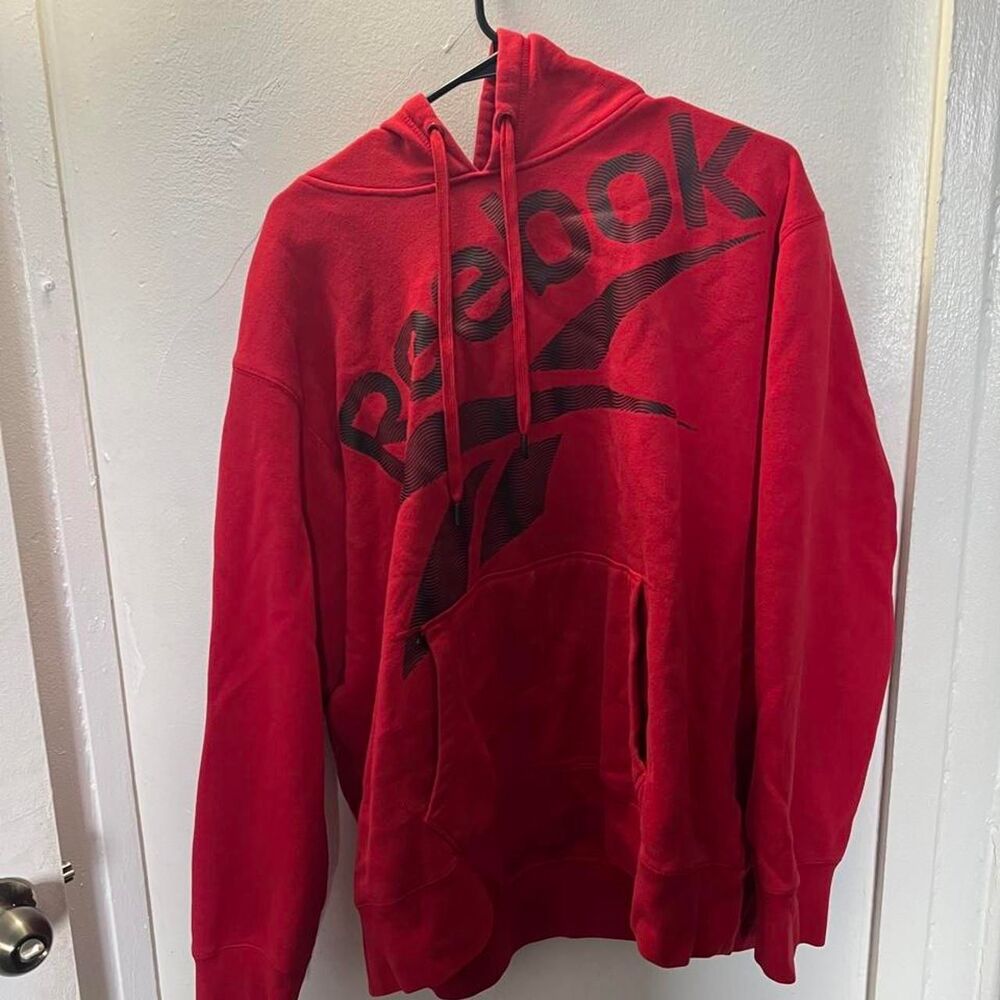 Reebok Men's Red Hoodie